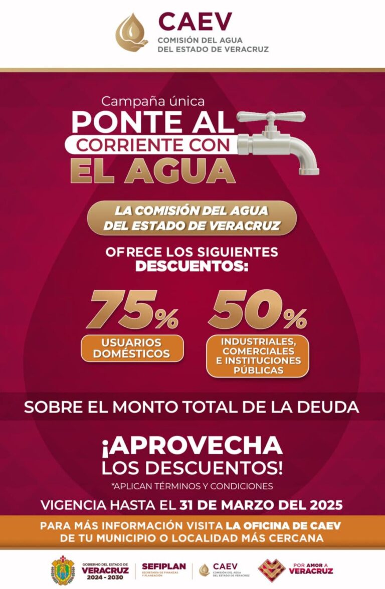 Ponte al corriente con el agua y aprovecha descuentos de hasta 75 % 