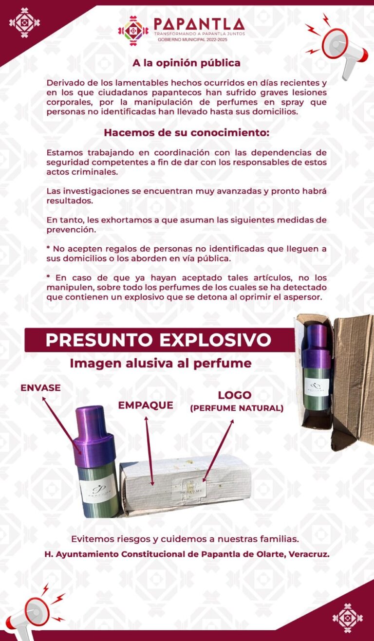 Alertan por paquetes explosiv0s en Papantla, Veracruz; ya hay dos personas heridas