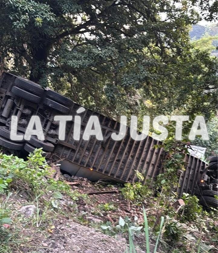 ACCIDENTE SOBRE CARRETERA ESTATAL CÓRDOBA- PASO DEL MACHO A LA ALTURA DEL CHIQUIHUITE, ATOYAC.
