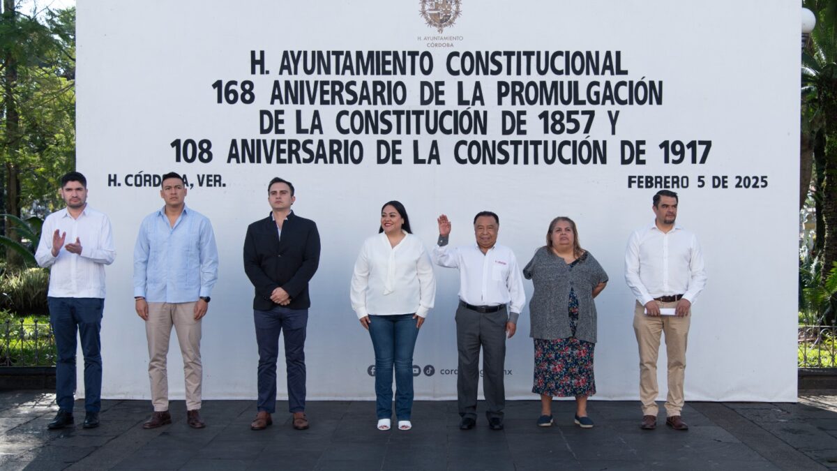 Con acto cívico conmemoran el 168 aniversario de la promulgación de la Constitución de 1857 y el 108 aniversario de la Constitución Política de los Estados Unidos Mexicanos de 1917
