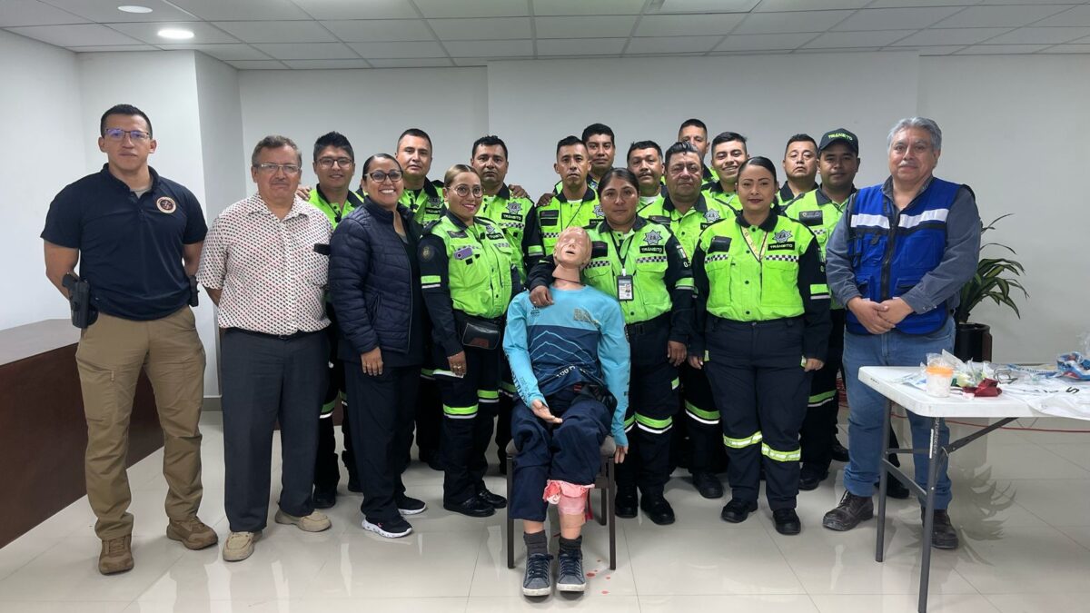 Continúan capacitando a agentes viales ahora fue en primeros auxilios