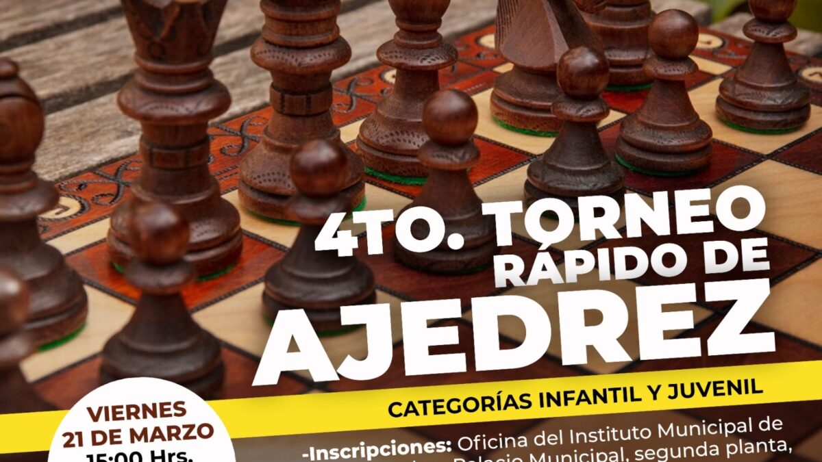 Inscripciones abiertas para el Cuarto Torneo de Ajedrez rápido