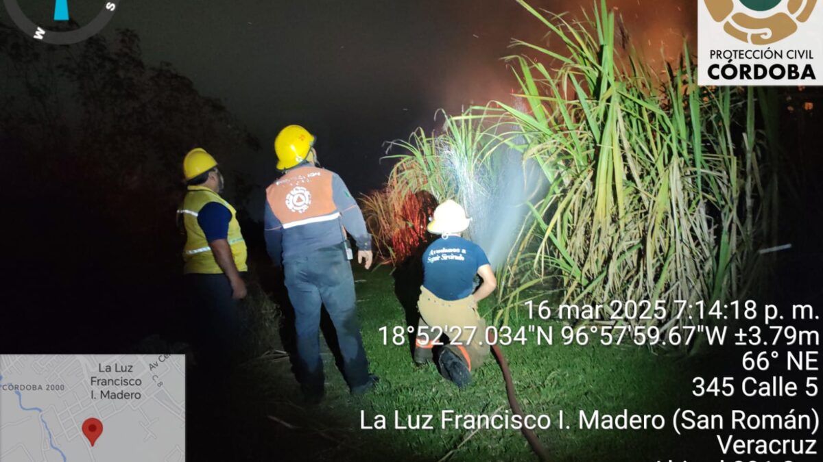 PC y servicios de emergencia controlan incendio de pastizal