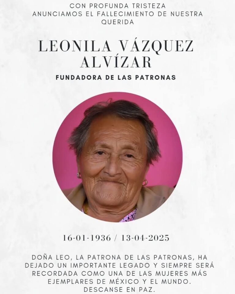 Fallece Leonila Vázquez, fundadora de Las Patronas