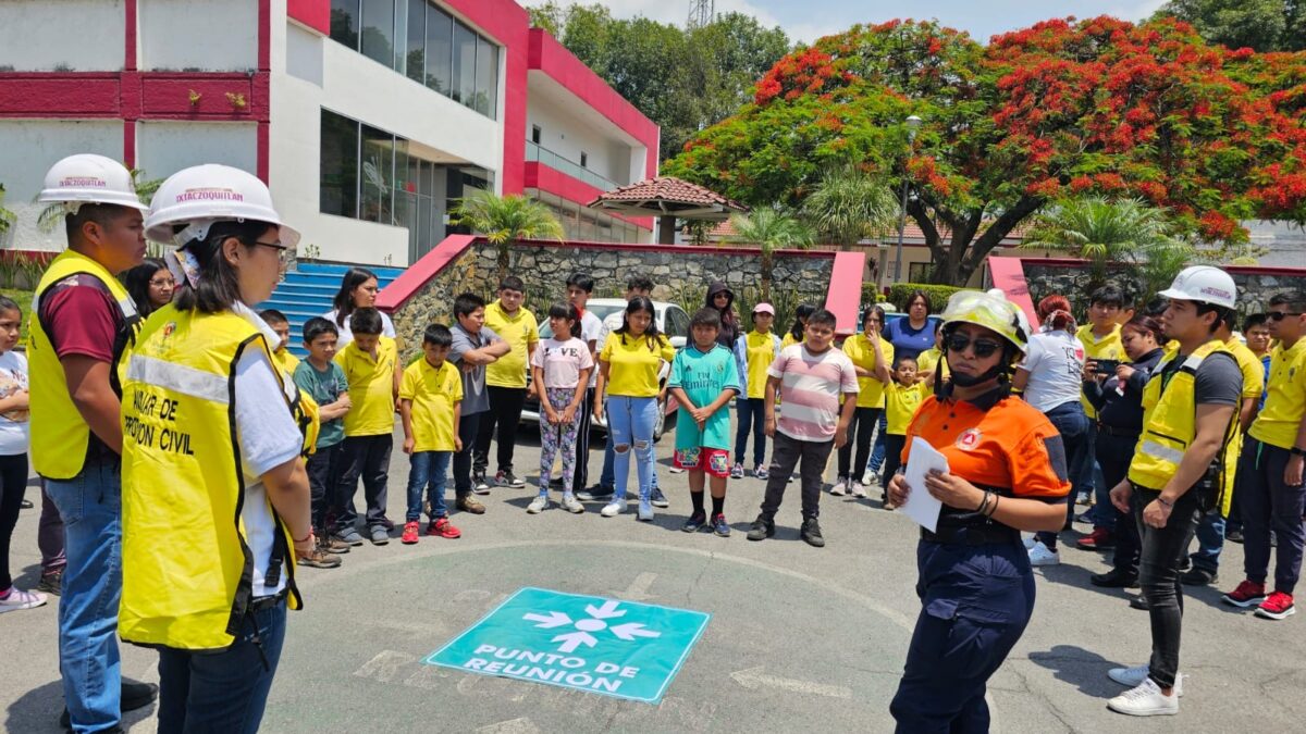 SE SUMA IXTACZOQUITLÁN AL SIMULACRO NACIONAL 2025