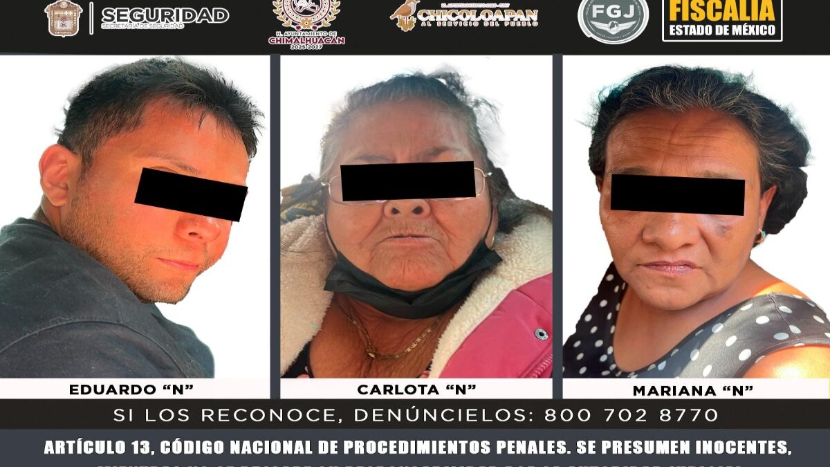 Ex diputado suplente del PRD, detenido junto a ‘abuelita’ por el doble homicidio en Chalco 