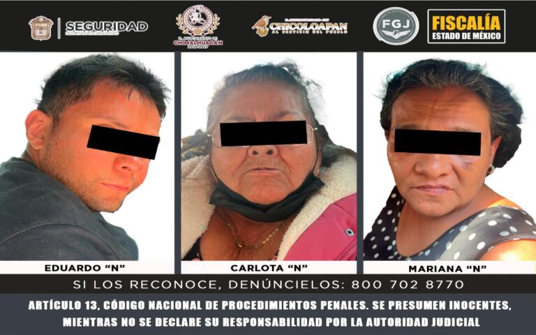 Ex diputado suplente del PRD, detenido junto a ‘abuelita’ por el doble homicidio en Chalco 
