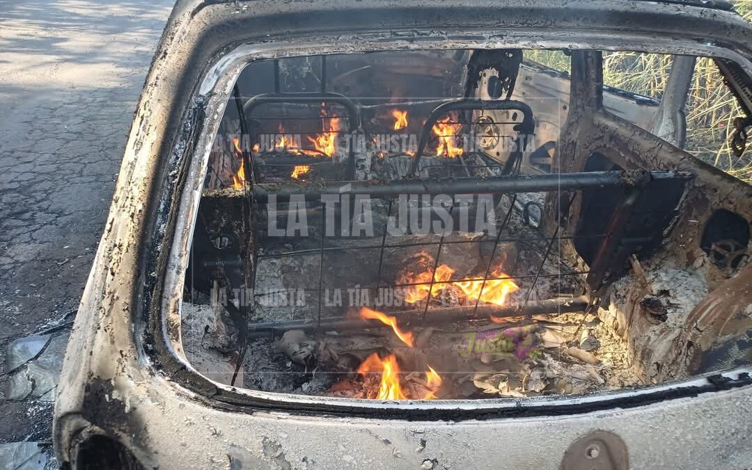 Localizan vehículo calcinado en carretera estatal Córdoba- Tezonapa 