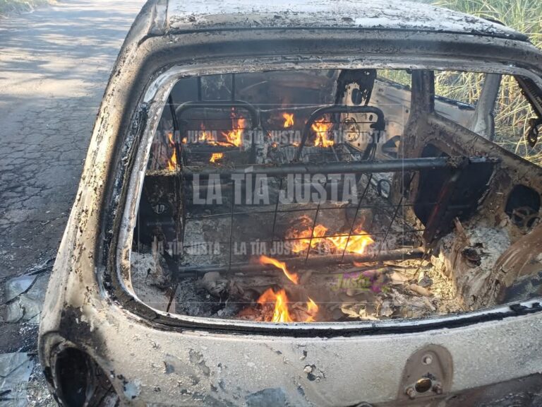 Localizan vehículo calcinado en carretera estatal Córdoba- Tezonapa 