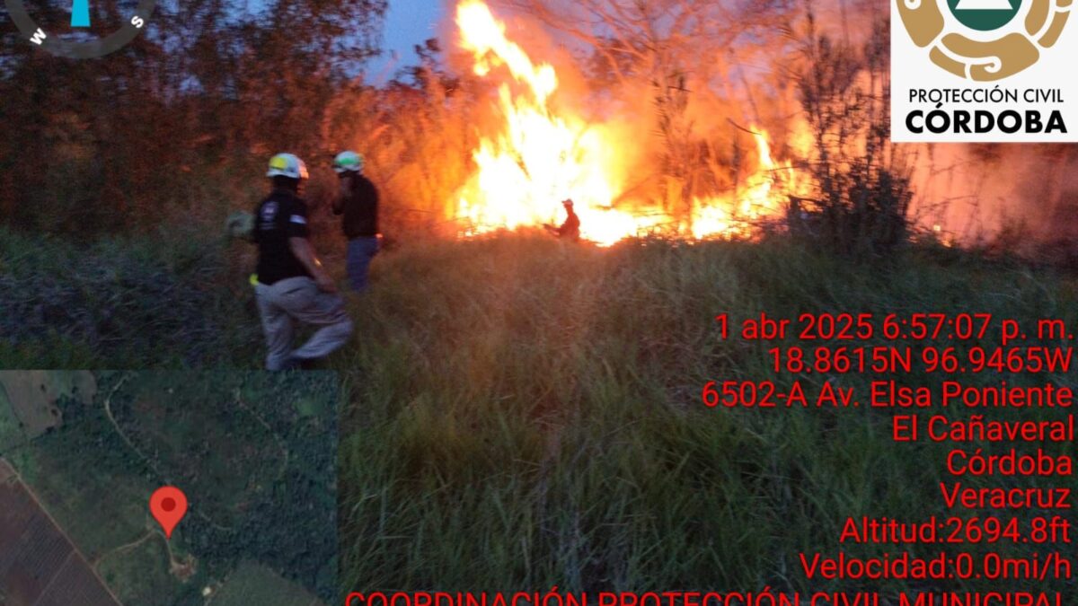 Trabaja PC Córdoba para controlar incendios en 20 de noviembre y San José de Tapia