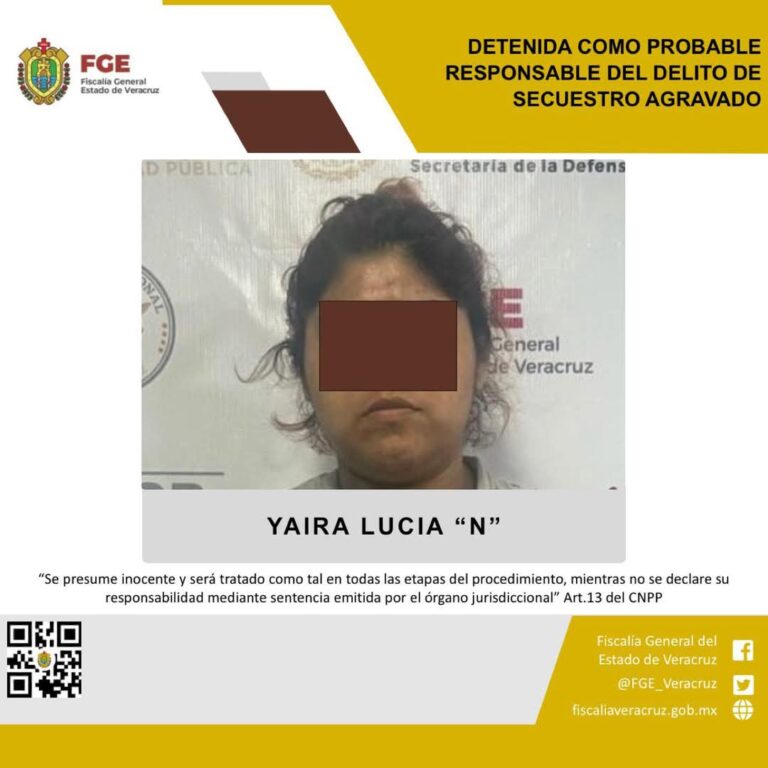 Detenida como probable responsable del delit0 de s3cuestr0 agravado
