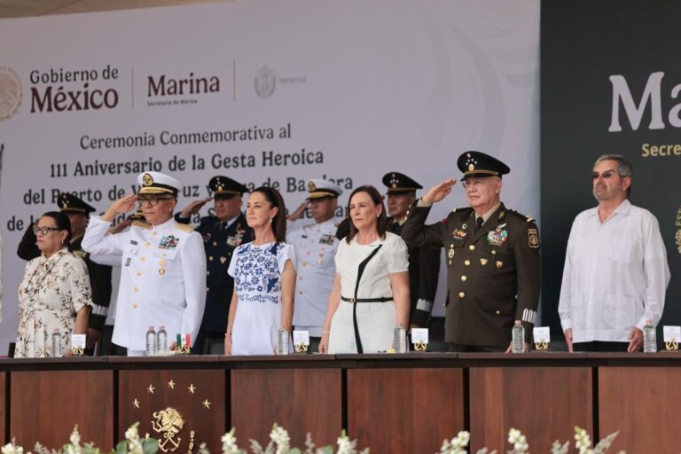 MÉXICO NO ES PROTECTORADO NI COLONIA DE NINGÚN PAÍS EXTRANJERO: PRESIDENTA CLAUDIA SHEINBAUM EN CEREMONIA CONMEMORATIVA AL 111 ANIVERSARIO DE LA GESTA HEROICA DEL PUERTO DE VERACRUZ
