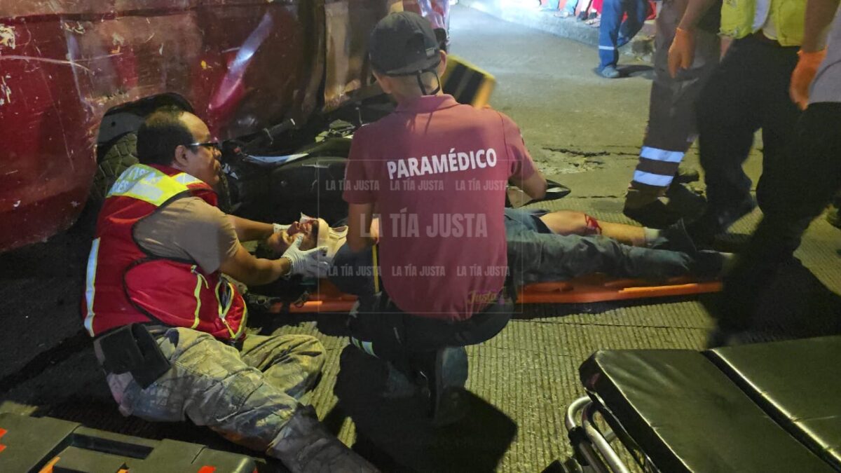 MOTOCICLISTA LESIONADO EN CHOQUE