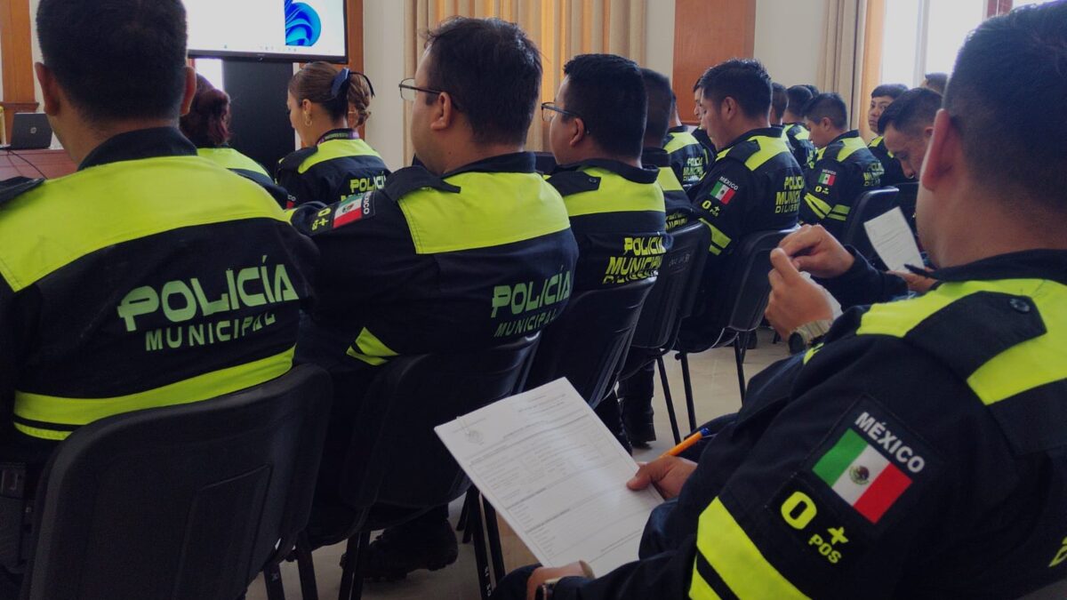 Capacitan a Policía municipal en llenado de Informe Policial homologado