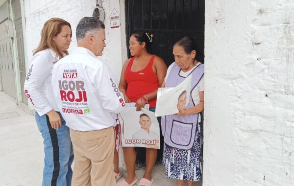 En unidad, Morena promueve el voto casa por casa en apoyo a Igor Rojí