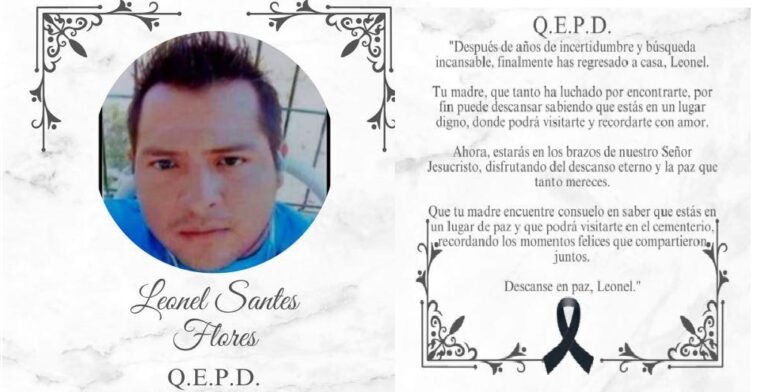 Tras siete años de desaparecido, le entregan a su madre Sonia, sus restos encontrados en Veracruz
