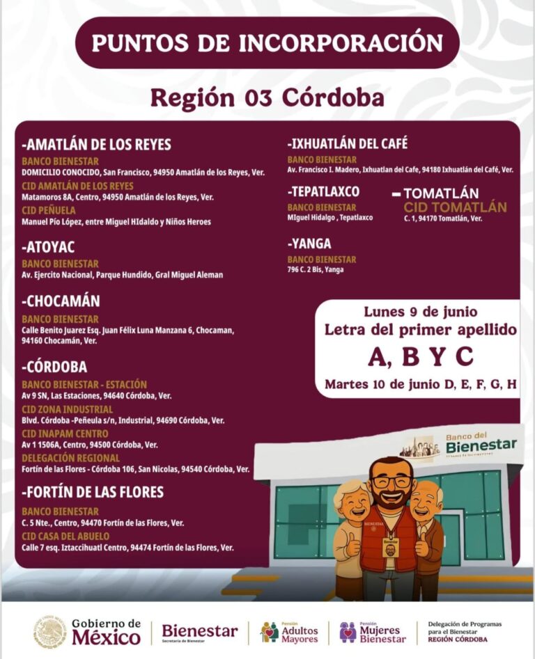 Inicia proceso de incorporación a programas de Bienestar