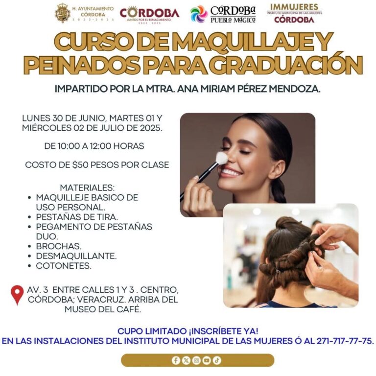 Invitan a mujeres y adolescentes a curso de maquillaje y peinado
