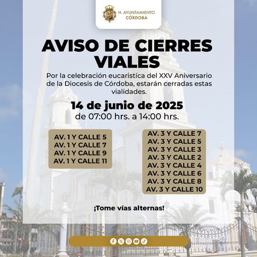 Anuncian cierre de vialidades por evento masivo religioso este sábado