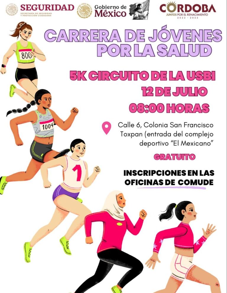 Invita Ayuntamiento a carrera de Jóvenes por la Salud