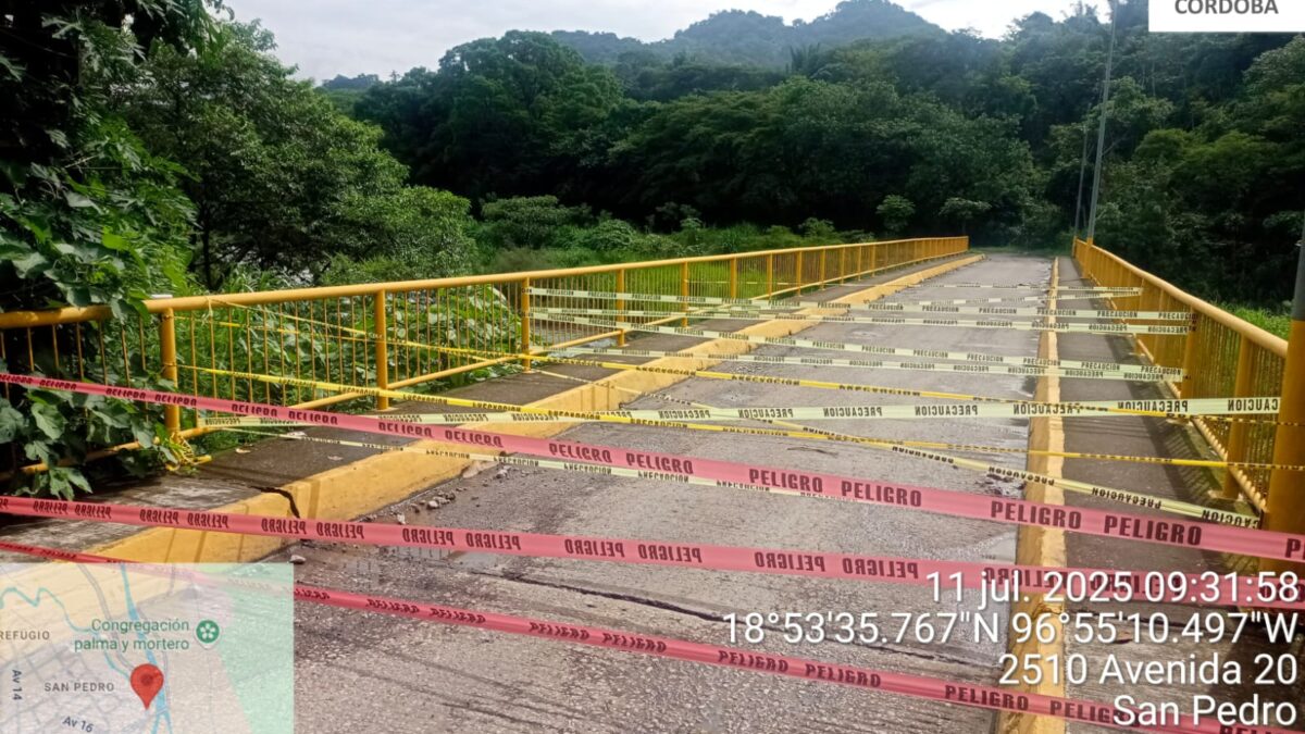 Realiza Protección Civil cierre vial hacia Agustín Millán a la altura del Puente Bejuco