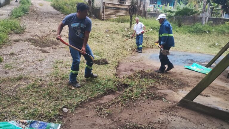 Realiza Tránsito limpieza de espacios verdes en El Porvenir