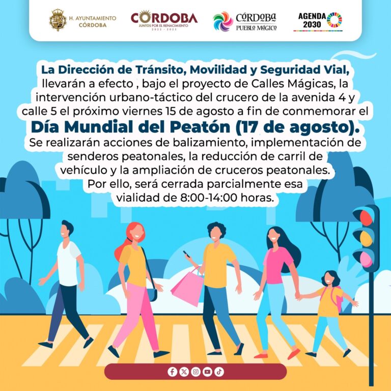 Recuperarán espacios vialidades para movilidad de peatones a través del proyecto “Calles Mágicas”