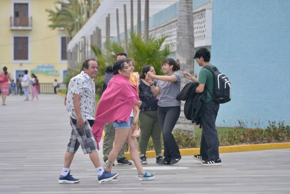 Exhorta PC municipal de Veracruz a extremar precauciones ante rachas intensas de viento