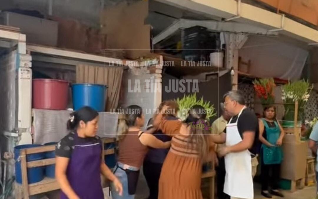 Conflicto en el mercado de Flores termina en riña