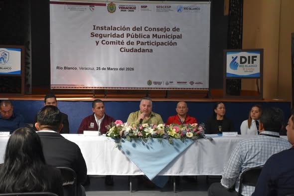 Instalan Consejo de Seguridad Pública y Comité Ciudadano en Río Blanco