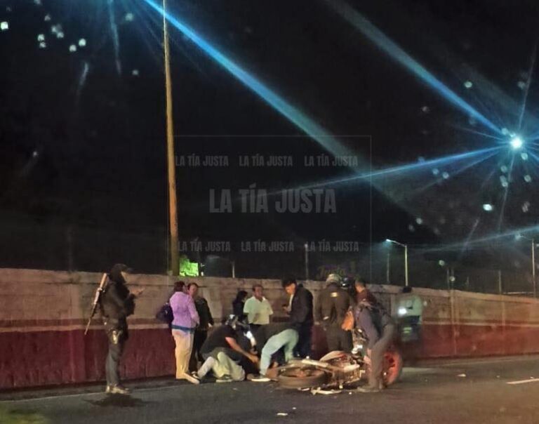 Se accidenta motociclista en las afueras del Destacamento de la GN