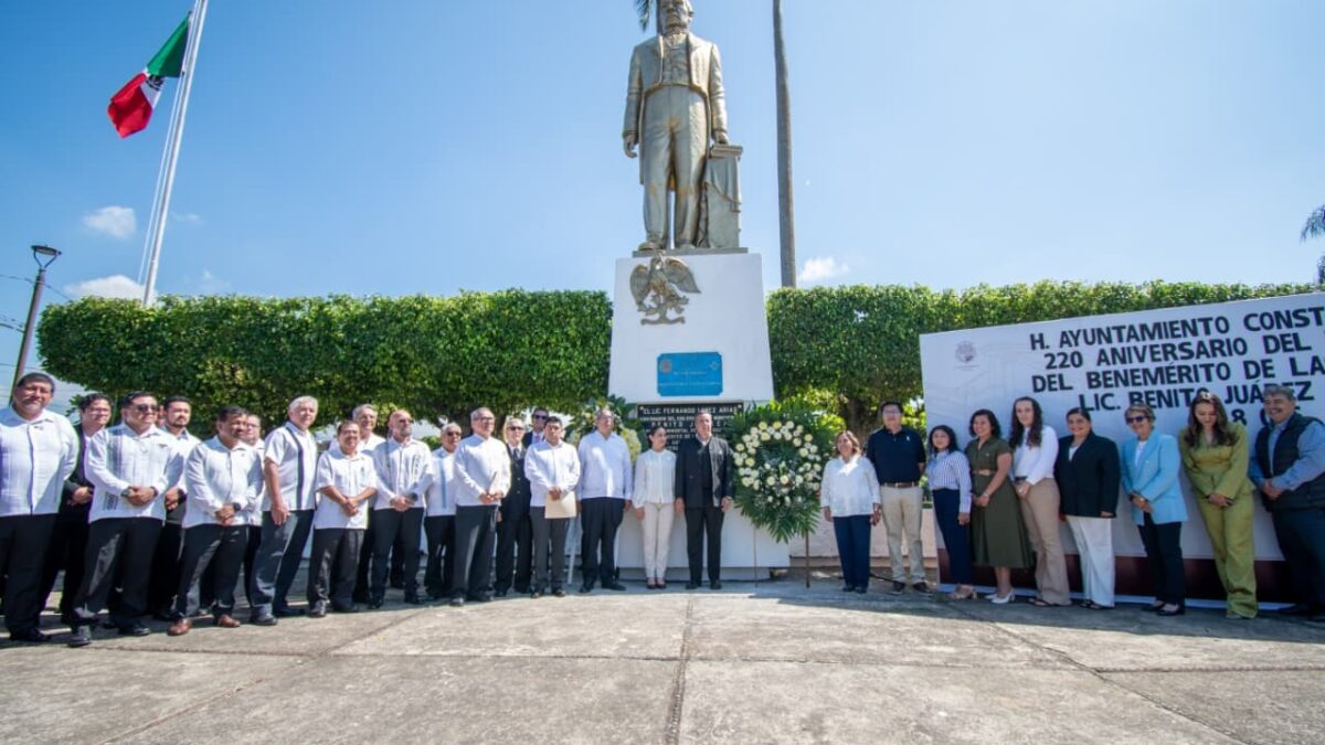 Conmemora Córdoba el 220 aniversario del natalicio de Benito Juárez García