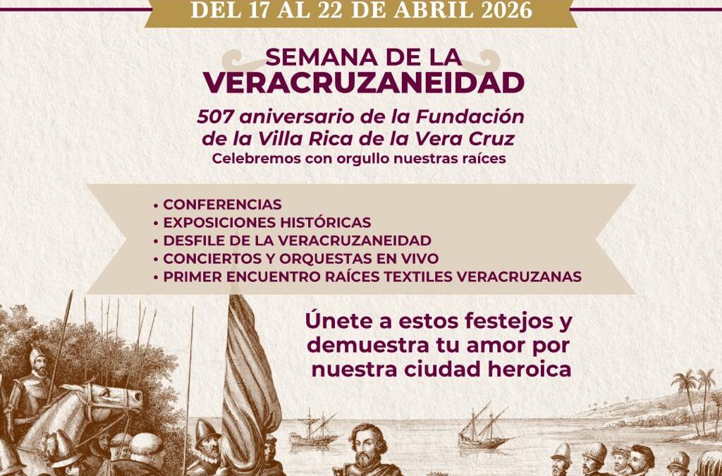 Celebra Ayuntamiento de Veracruz 507 años de historia e identidad con actividades culturales