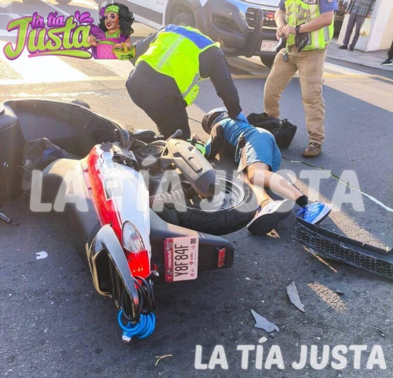 MOTOCICLISTA UFRE VIOLENTO CHOQUE EN ORIZABA