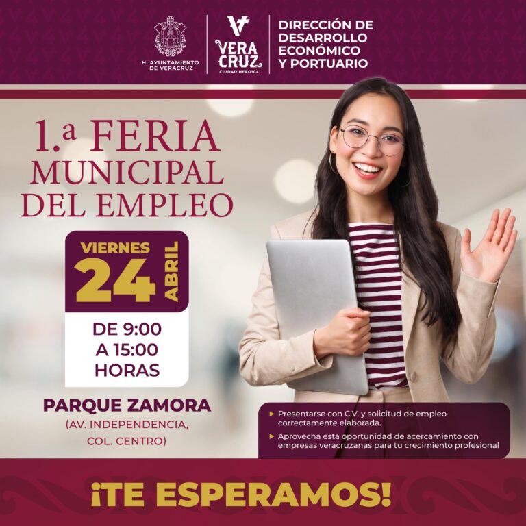 Impulsa Ayuntamiento de Veracruz Primera Feria Municipal del Empleo