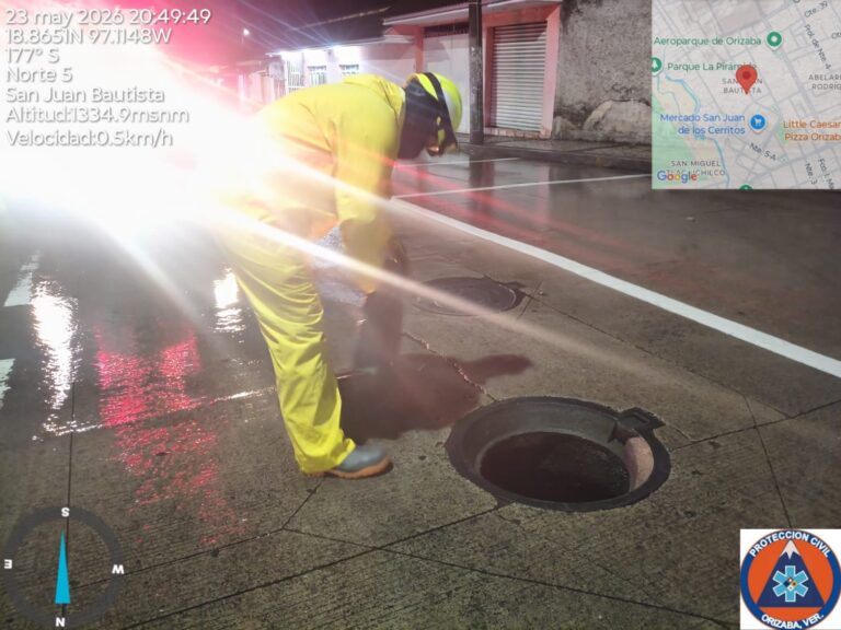 Tormenta en Orizaba deja encharcamientos, apagones y daños en semáforos