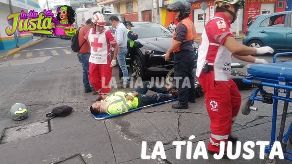 Choque por no respetar preferencia, deja dos motociclistas lesionados en Córdoba.
