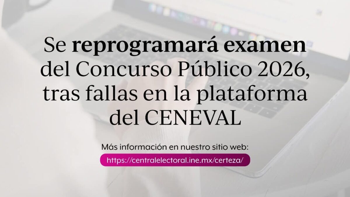 REPROGRAMAN EXÁMEN PARA SERVICIO PROFESIONAL DEL INE