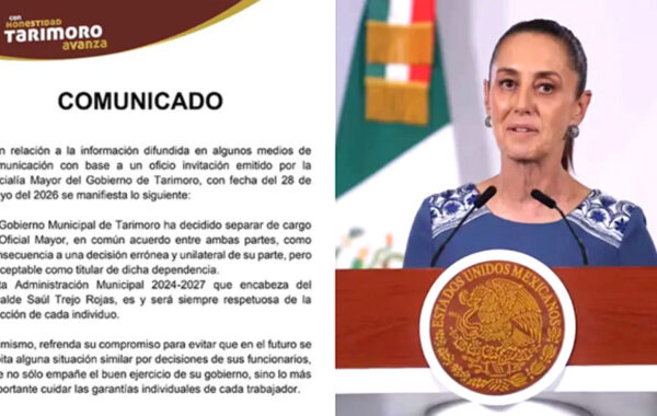 Destituyen a Oficial Mayor de Tarimoro tras oficio que obligaba a empleados a asistir a evento de Sheinbaum