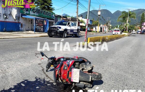 Accidente entre motocicletas deja dos heridos en Río Blanco