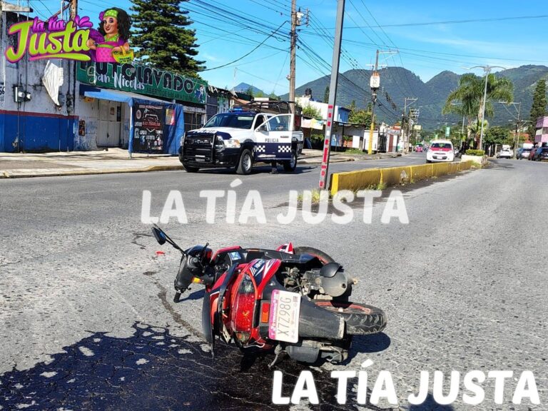 Accidente entre motocicletas deja dos heridos en Río Blanco