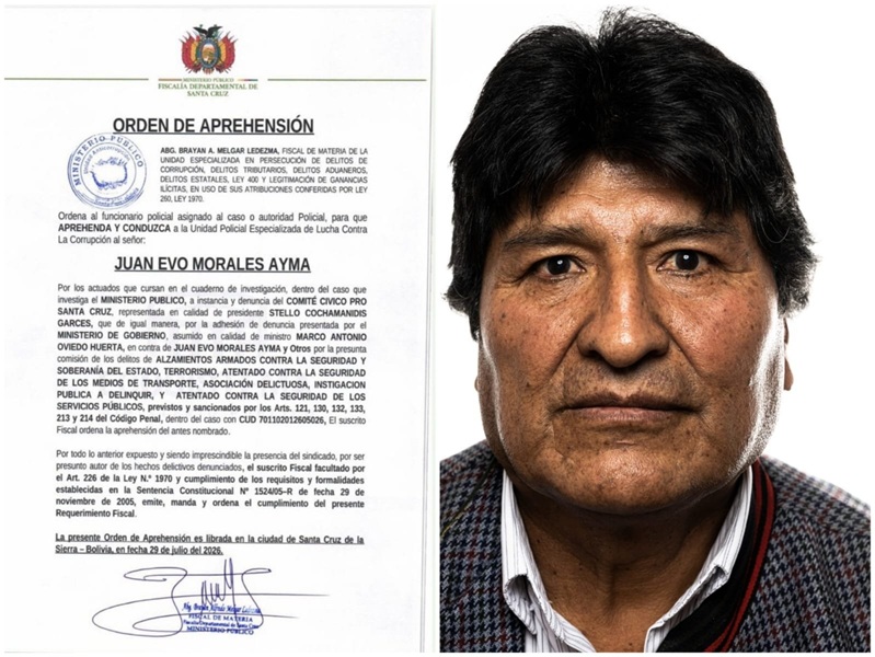 Detención de Evo Morales ordenada por Fiscalía de Bolivia