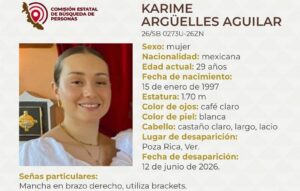 Detienen a siete por desaparición de Karime Argüelles