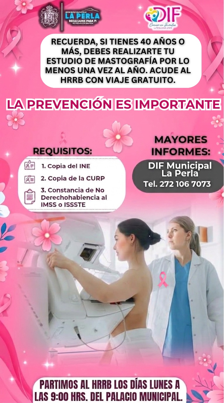 DIF de La Perla brinda transporte gratuito para mastografías