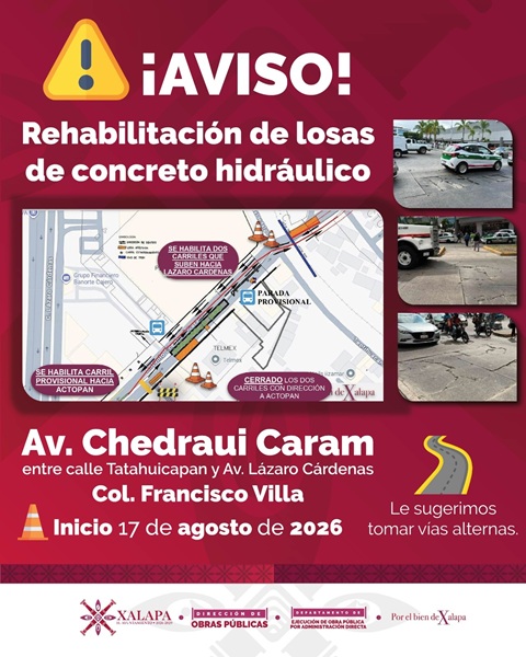 Inician obras en avenida Antonio Chedraui Caram