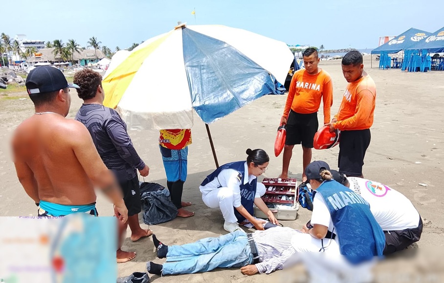 Marina atiende emergencia médica y rescata a menor en Veracruz