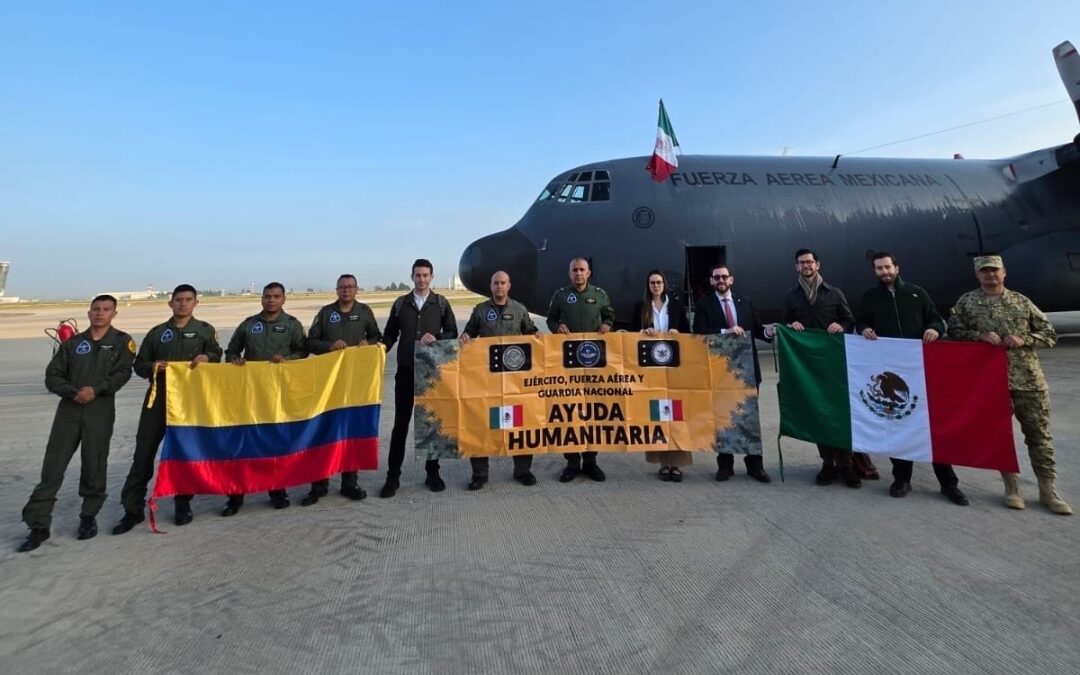 México envía ayuda humanitaria a Colombia tras sismo