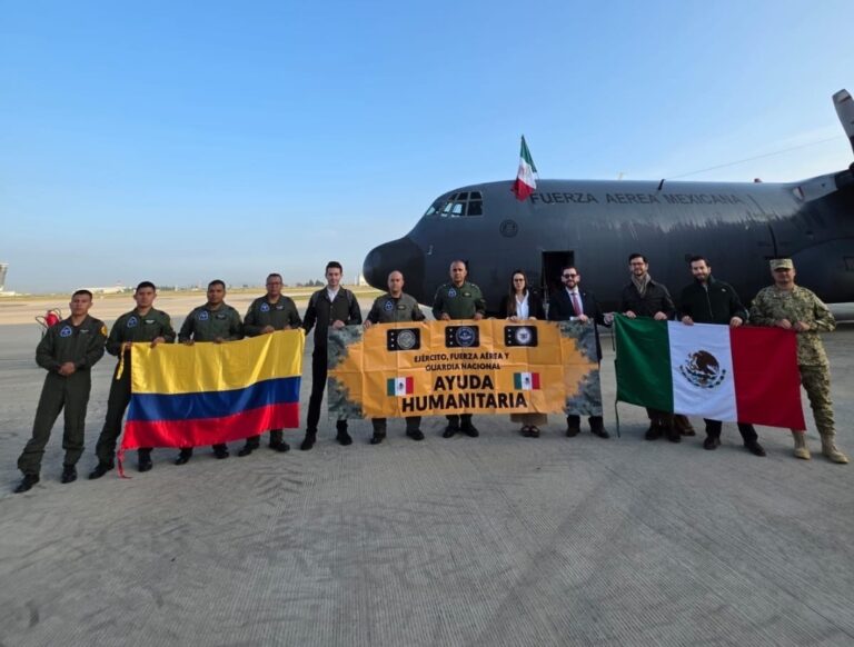México envía ayuda humanitaria a Colombia tras sismo