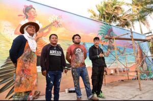 Mural colectivo destaca talento local en Festival del Mar