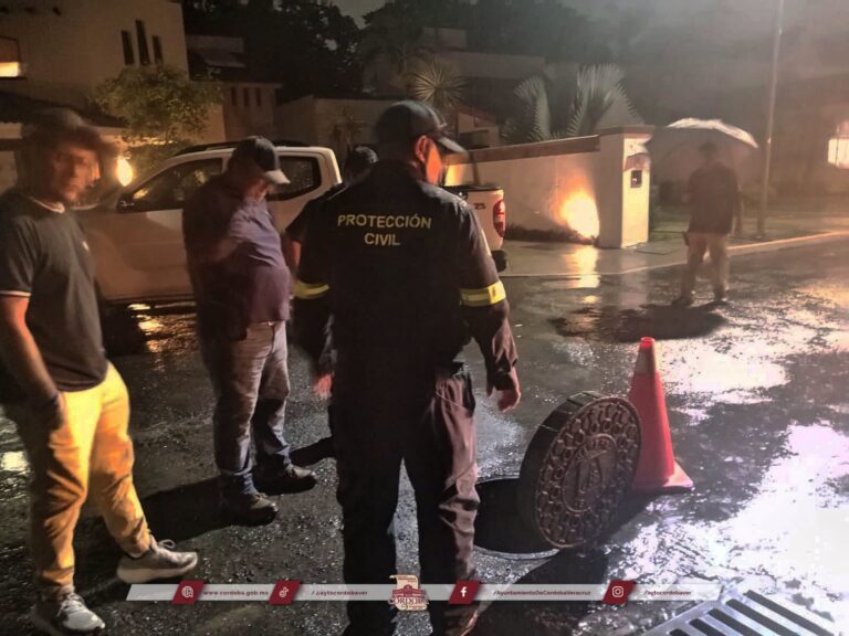 Protección Civil refuerza vigilancia por lluvias en Córdoba